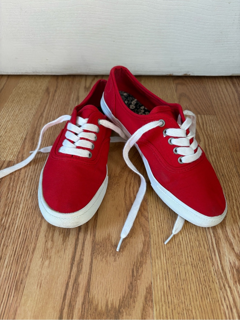 Mossimo Supply Co. Red Canvas Low-Top Sneakers